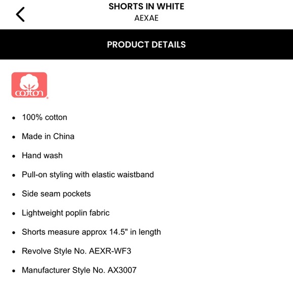 AEXAE Cotton Shorts - Picture 7 of 7